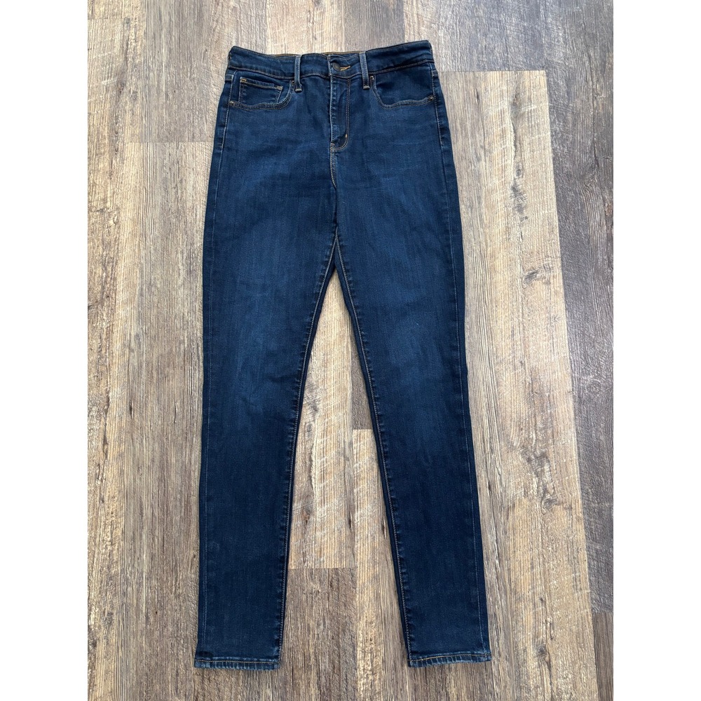 Levis Premium 721 High Rise Skinny Jeans Dark Wash Indigo 28 Womens